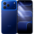 TECNO Spark 50 Halo Blue smartphone front and back product image