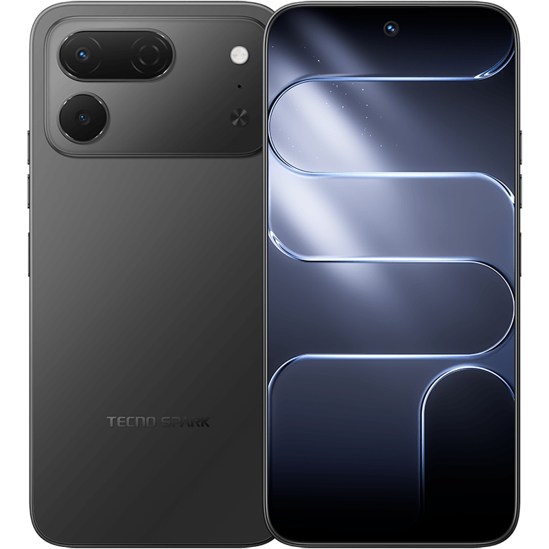 TECNO Spark 50 Pro Ink Black smartphone front and back product image