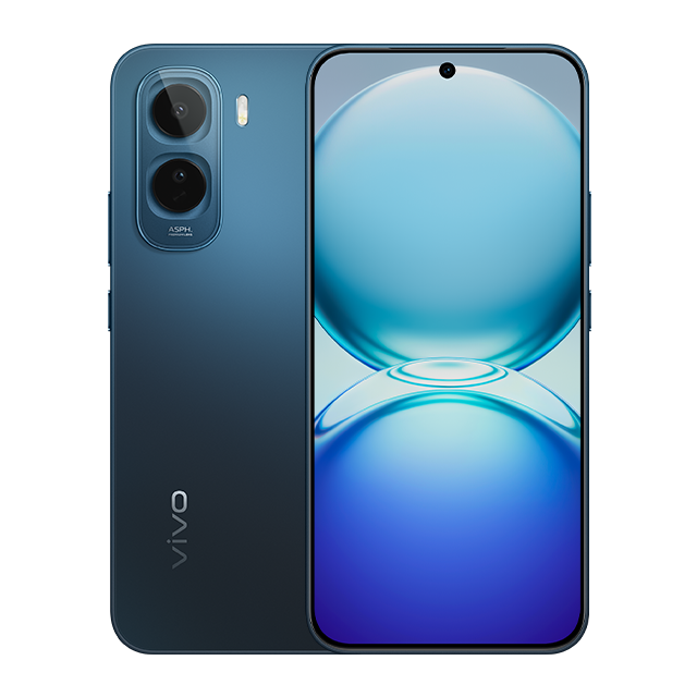 vivo y500 Midnight Blue front and rear product image