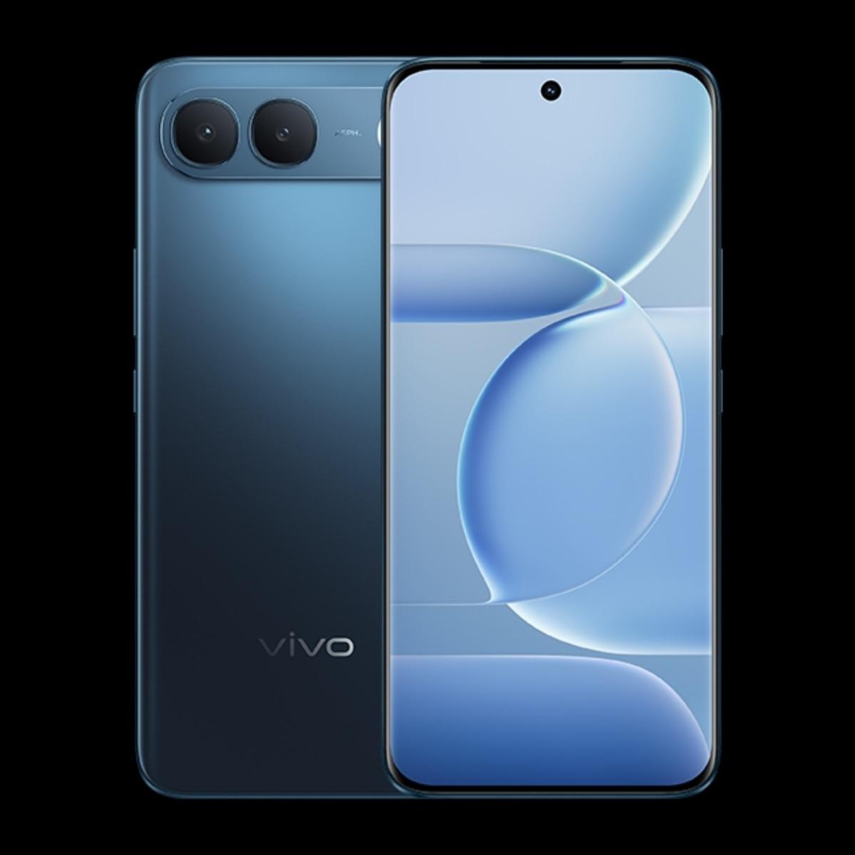 Vivo V80 Lite Sapphire Blue front and back